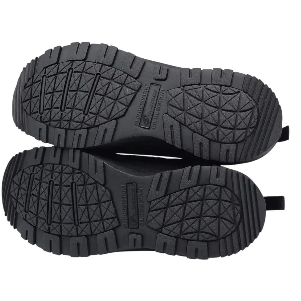 Nautilus N2531 Women's Black Safety Shoes 9.5M Guard Slip‎ On Metal Free Leather